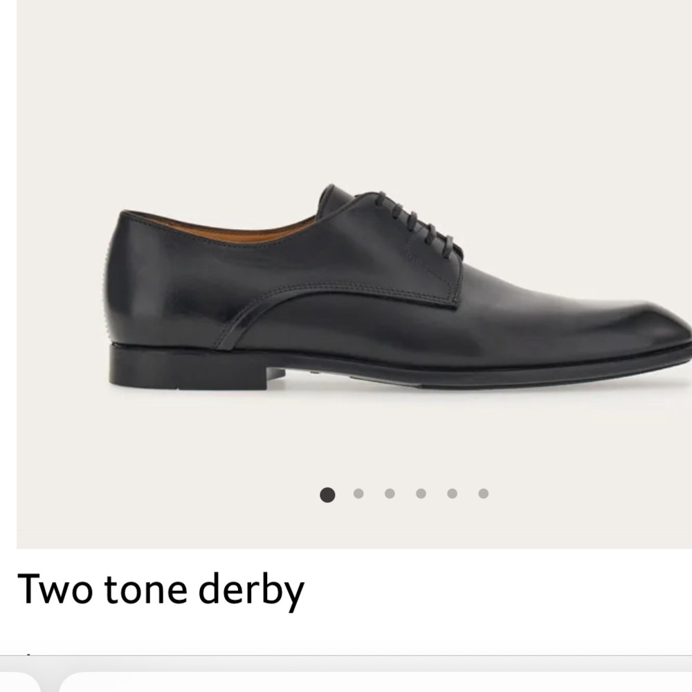 Salvatore Ferragamo Men’s black derby shoes